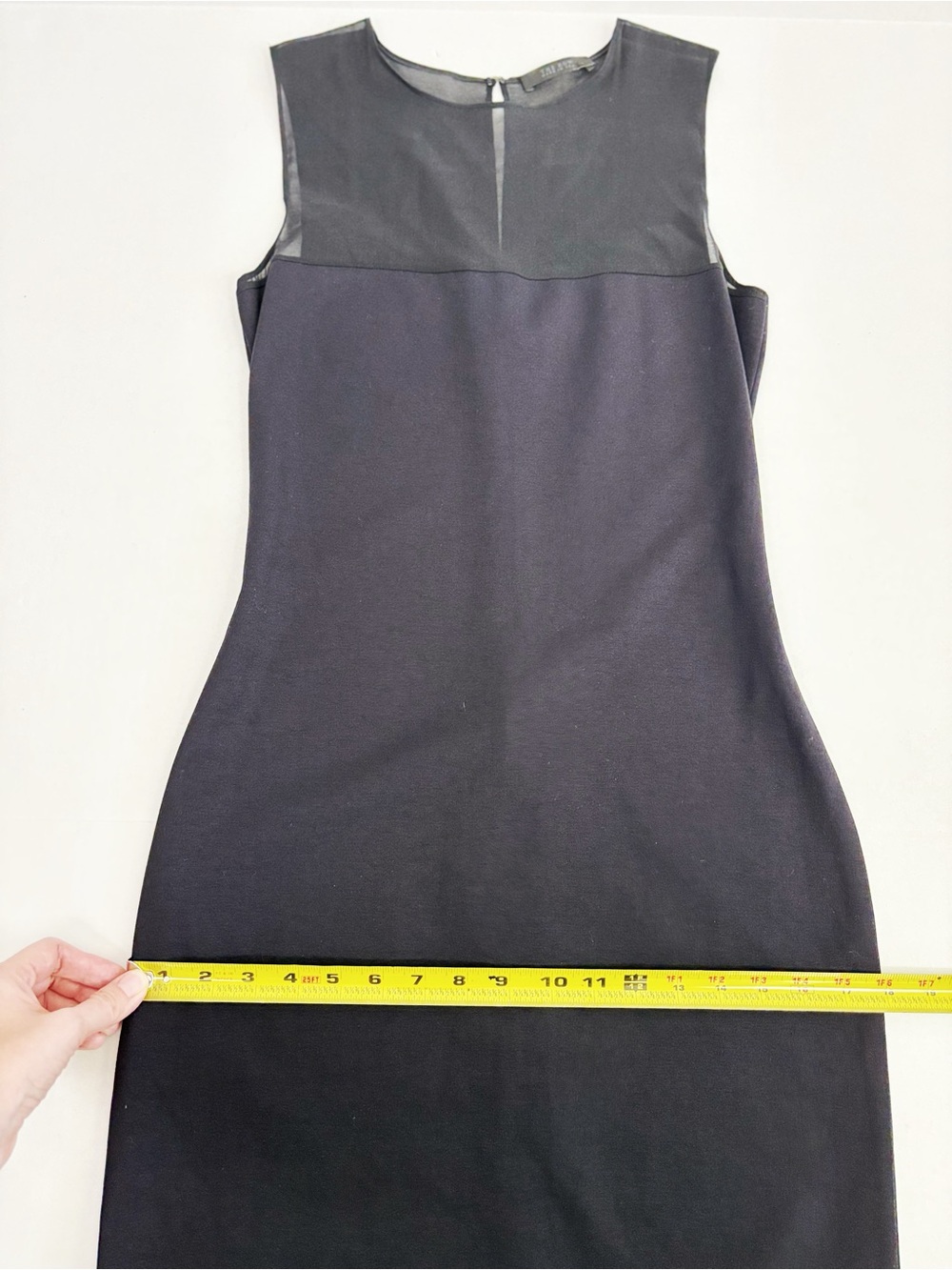 The Row Sheer Top Classic Midi Dress in Black Size M - Picture 14 of 15